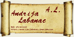 Andrija Labanac vizit kartica